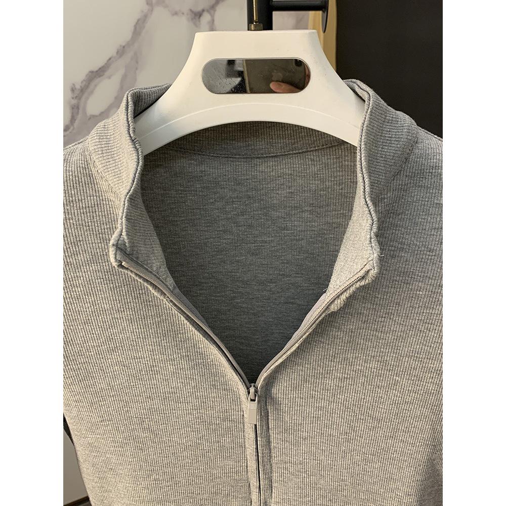 Women's Slim Fit Double Zipper Stand Collar Jacket - Spicy Girl Long Sleeve Sporty Casual Autumn/Winter Top