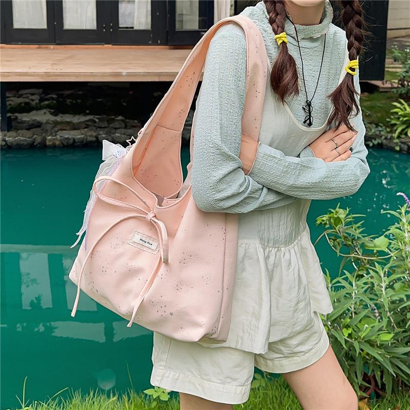 Sac à bandoulière de couleur unie Sac fourre-tout grande capacité pour femme