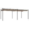 Pergola with Sliding Roof Taupe 589 X 292 X 230 Cm