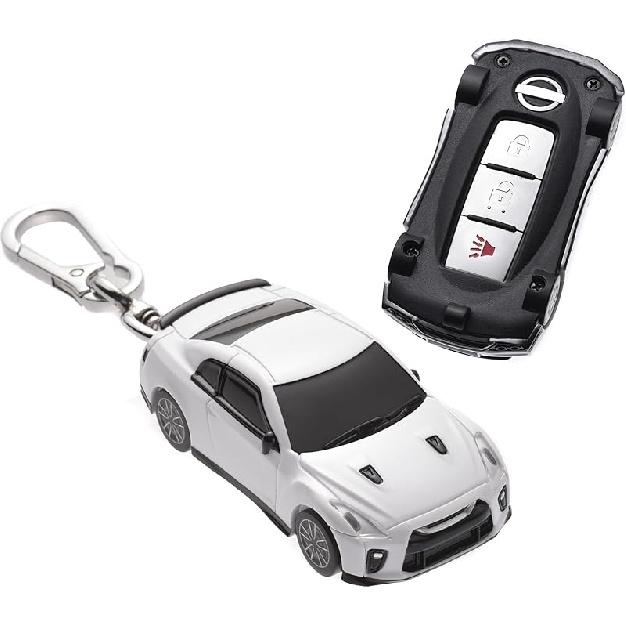 For Nissan Key Fob Cover Car Styling Protection Key Shell-Key Fob Case Compatible With Nissan Altima Maxima Sentra Armada Pathfinder Rogue Smart Dark White