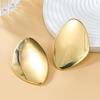 Autumn and Winter Alloy Earrings Exaggerated Earrings Women's Trend Pebble Shape Metal Stud Earrings