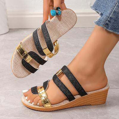 Women's Slippers Outdoor Beach Slides Home Shoes Round Toe Thick-Soled Suede Clogs Solid Color Sandals Slippers Women