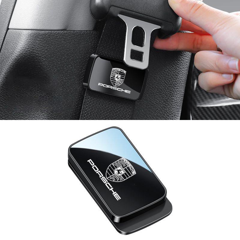 Magnetic Car Seat Belt Holder Stabilizer For Porsche Macan 911 718 Taycan Panamera Cayenne Boxster Cayman Interior  Accessories