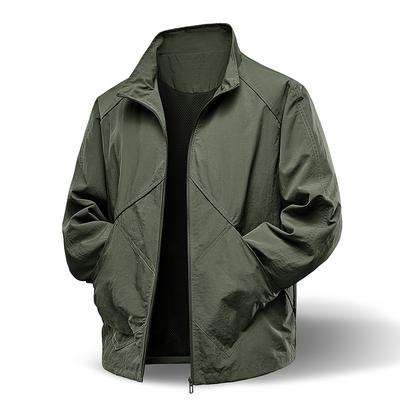 Men's Jacket Stand-up Collar Zipper Coat Spring Autumn Outdoor Travel Sports Fishing Men's Casual Top