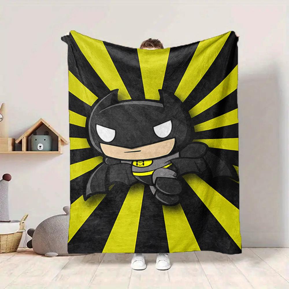 1pc Batman, Superhero Flannel Throw Blanket Soft, Warm & Cozy for Couch, Bed, Office, and Travel Versatile All Season Gift, Christmas present
