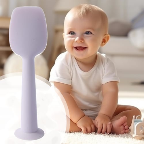Fonney Baby Diaper Cream Spatula, Baby Diaper Cream Spatula with Suction Base | Silicone Soft Paste Applicator Balm Tool for Rash Care, Daycare Bath,