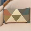 Nordic 30x50cm Geometry Style Cotton Linen Waist Cushion Cover Lattice Stripe Rectangular Sofa Decorative Throw Pillows Cover