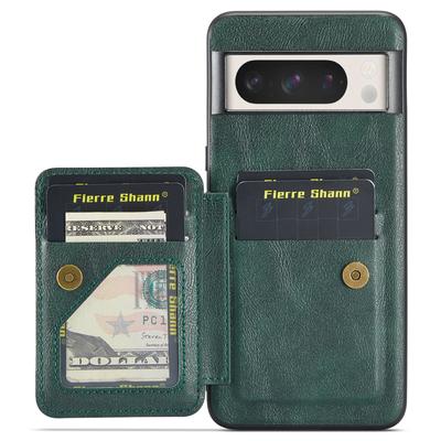 For Google Pixel 8 Pro Case with Card Holder and Kickstand RFID Blocking Leather Coating Back Cover