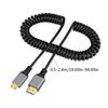 4K 60HZ Micro Mini HDMI TO HDMI Spiral Cable 0.5-2.4M Flexible HDMI-Compatible Spring Cable Extension Male to Male Plug Cable