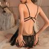 Sexy Underwear for Women Suspender Lace Gathered Pajamas Open Crotch Lingerie Sets