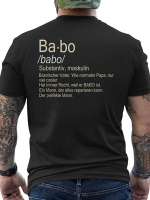 Otac Bosnian Father's Babo Men's Bosnian Cyrillic Letter Print T-Shirt