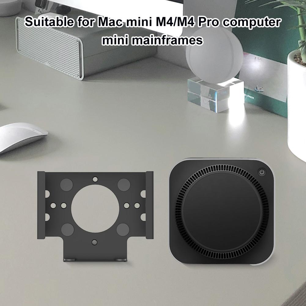Computer Mini Host Metal Monitor Mount Holder Wall Mount Stand Under Desk Stand for Mac Mini M4/M4 Pro 2025 Accessories