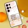 Peach And Goma Mochi Cat Case For Samsung Galaxy S22 S23 Ultra S20 FE S21 FE Note 10 20 Ultra S8 S9 S10 Plus Cover