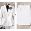 Women's Spring and Autumn Occupational Suit Design Temperament Suit Jacket + Western Pants Two Piece Set