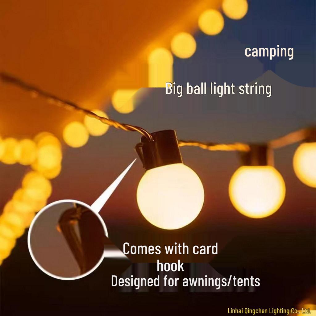 Waterproof Outdoor LED Retro Bulb String Lights for Camping, Courtyard, Balcony, and Decorative Use