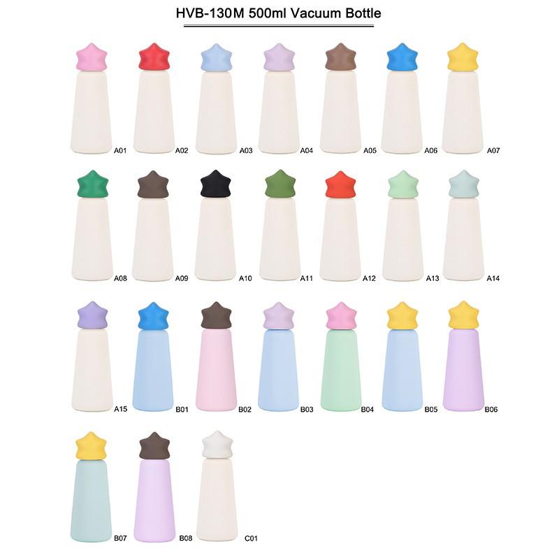 500ml Stainless Steel Vacuum Insulated Travel Mug Kids Students Outdoor Sports Portable Star Design