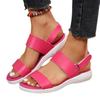 Casual sandals women's summer new platform flat heel fish mouth Velcro casual large size sandals women 43