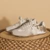 2025 summer new casual women's shoes soft sole not tired feet sweet wind sports casual shoes satin high-end shoes