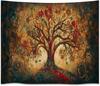 Gothic Enchanted Forest Art Tapestry Dark Academia Fantasy Lantern Aesthetic Tapestries Boho Vintage Wall Hanging Decor Bedroom