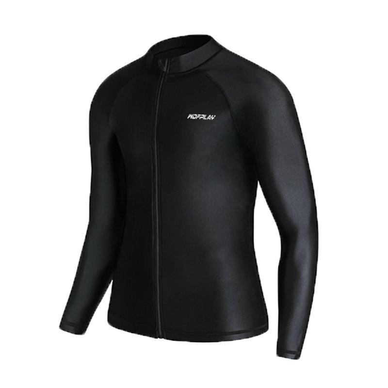 Costum de scufundare și surfing cu uscare rapidă pentru bărbați: Mânecă lungă, design split, protecție solară, protecție împotriva meduzei, croială subțire, cu fermoar.