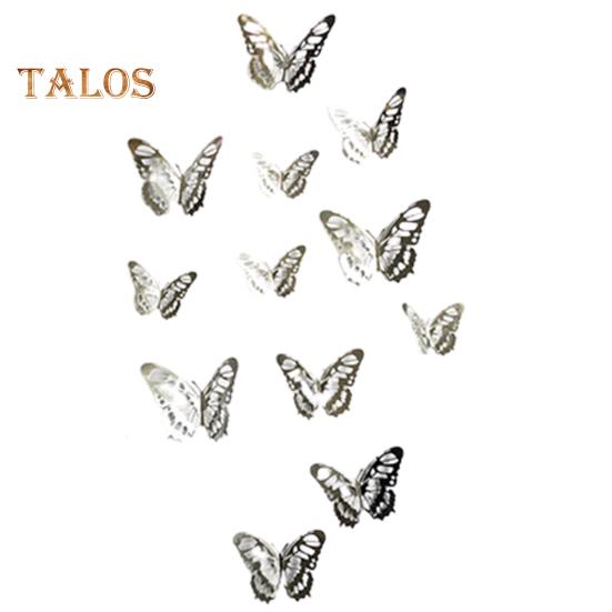 TDStore 3D Butterfly Hollow Naklejka Ścienna Naklejka DIY Latający Zdejmowany Mural Sypialnia Decor