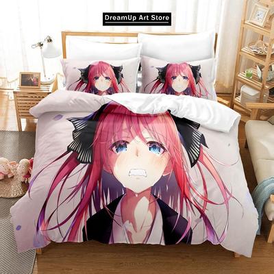 3D Print Quintessential Anime Quintuplets Bedding Set Boys Girls Twin Queen Full Size Duvet Cover Pillowcase Bed Adult Bedroom