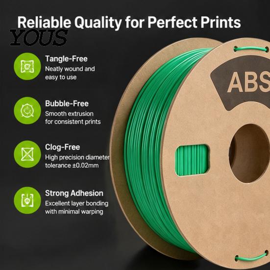 Impact Resistant Filament 3D Printer ABS 1.75mm, High Precision Strong Material Toughness Filament, for Fit Most FDM Printers Strength Printing