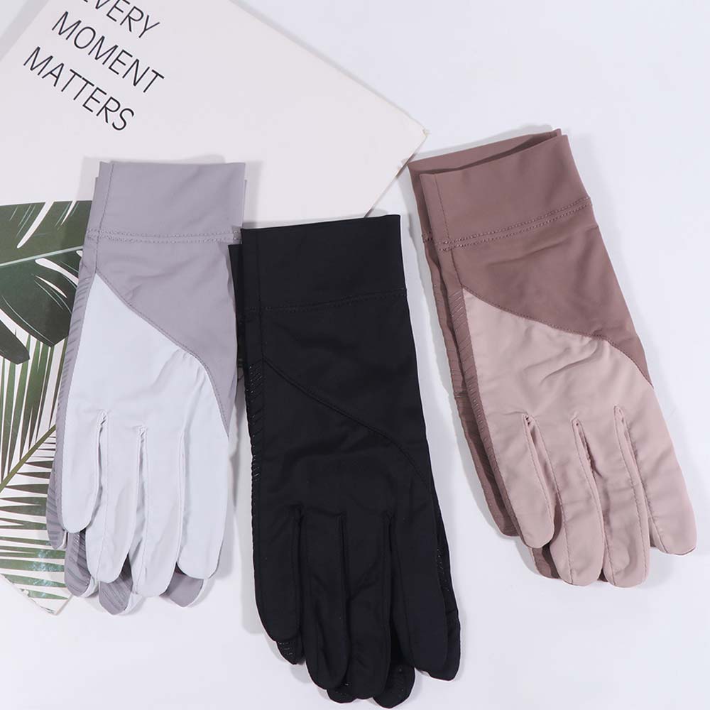 Elastic  Ice Silk Gloves Ice Silk Cycling Driving Gloves  Running Sports