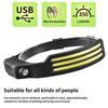 Head Led Light Sensor HeadLight USB Rechargeable Head Torch Light Front Led Head Flashlight Super Bright Waterproof Headlamp