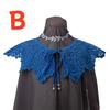 Perfect Match Venice Cotton Lace Collar Appliques,Milk White Emboridered Collar ,Cotton Floral Emboridered Collar 1 Pcs