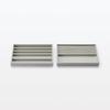 MUJI Stackable Velour Case for Necklaces / Acrylic Case, Gray, 235cm (W) x 155cm (D) x 25cm (H),