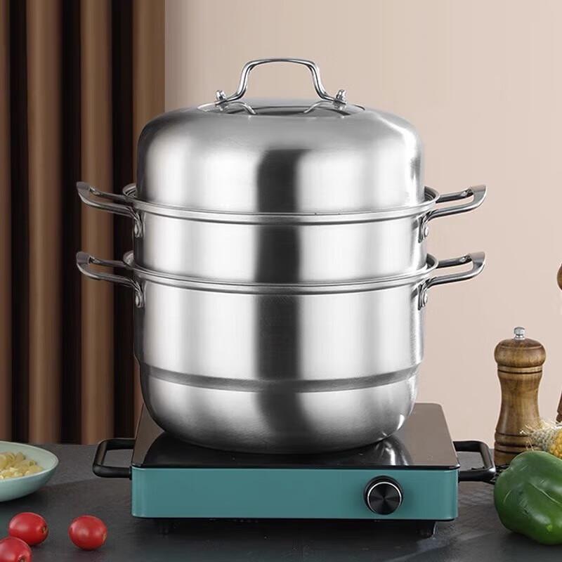 Scareye 3-Tier Stainless Steel Steamer Pot