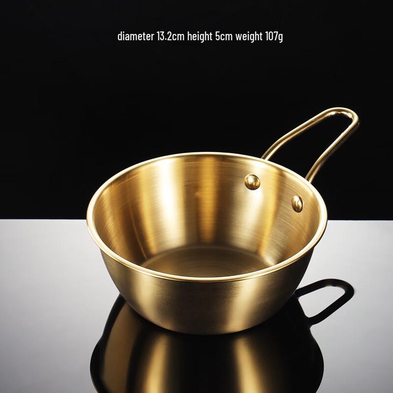 Qianxing 304 Stainless Steel Titanium Plated Bowl with Handle