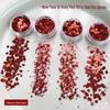 Red Star Sequin Nail Art: New Year Hearts, Stars, Hexagons & Circles Glitter Stickers