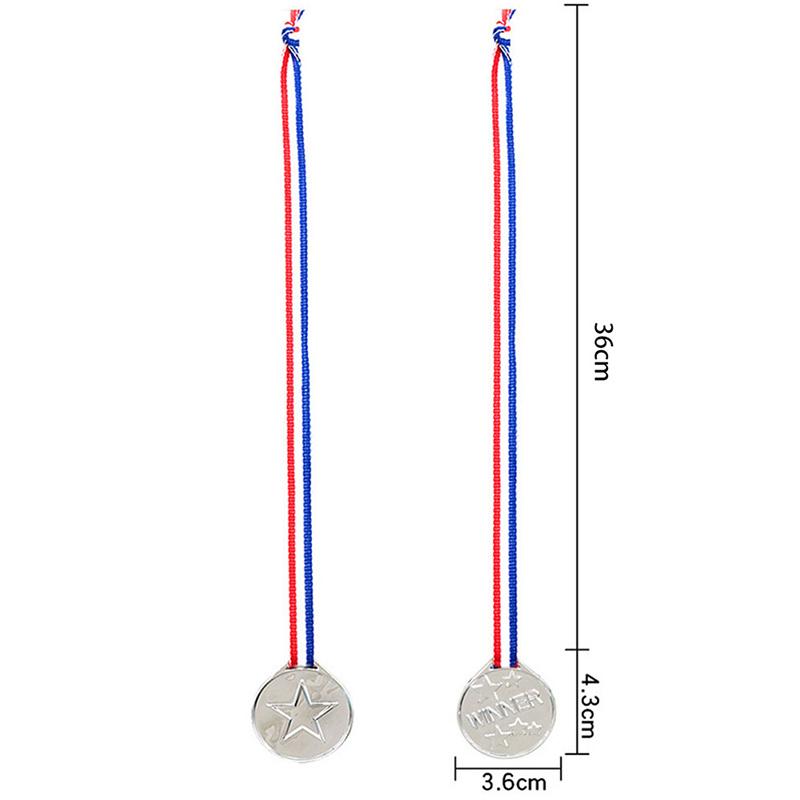 

Детские золотые пластиковые медали победителей, спортивный день, вечеринка, сумка, награды, игрушки серебряный