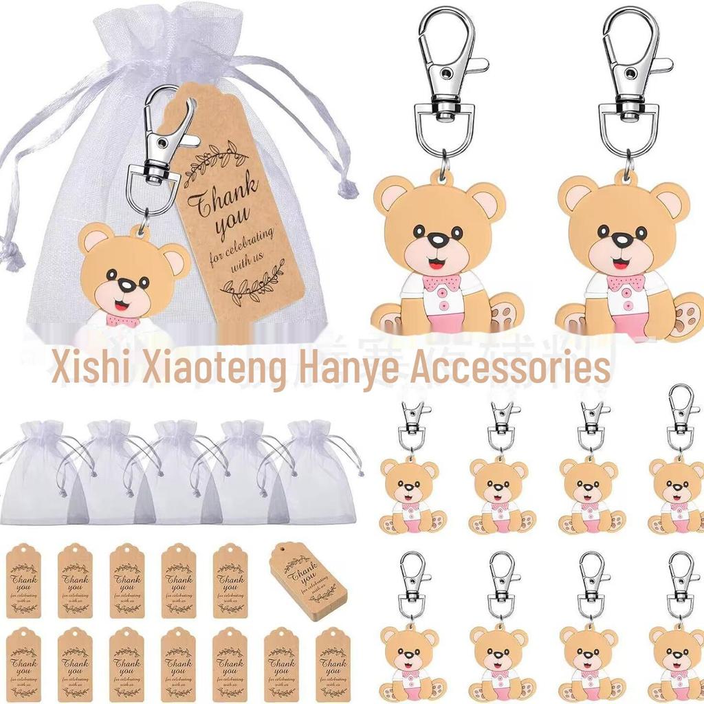 New PVC Bear Doll Keychain Set: Shirt Design, Ideal Gift & Fashion Accessory