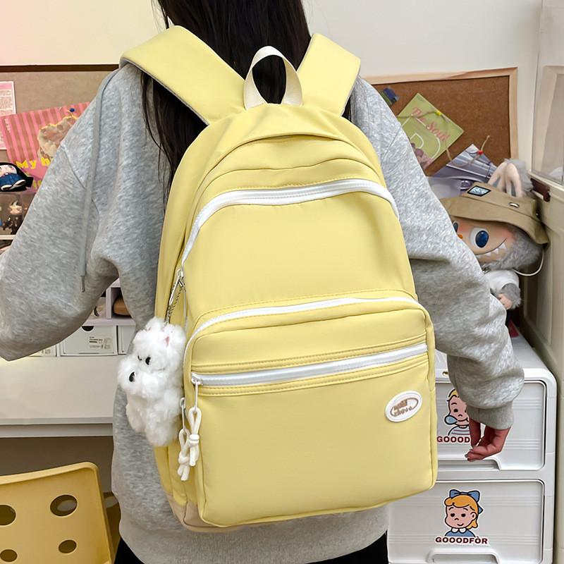 Girls Backpack For School With Slim Nylon Construction And Student Comfort Features