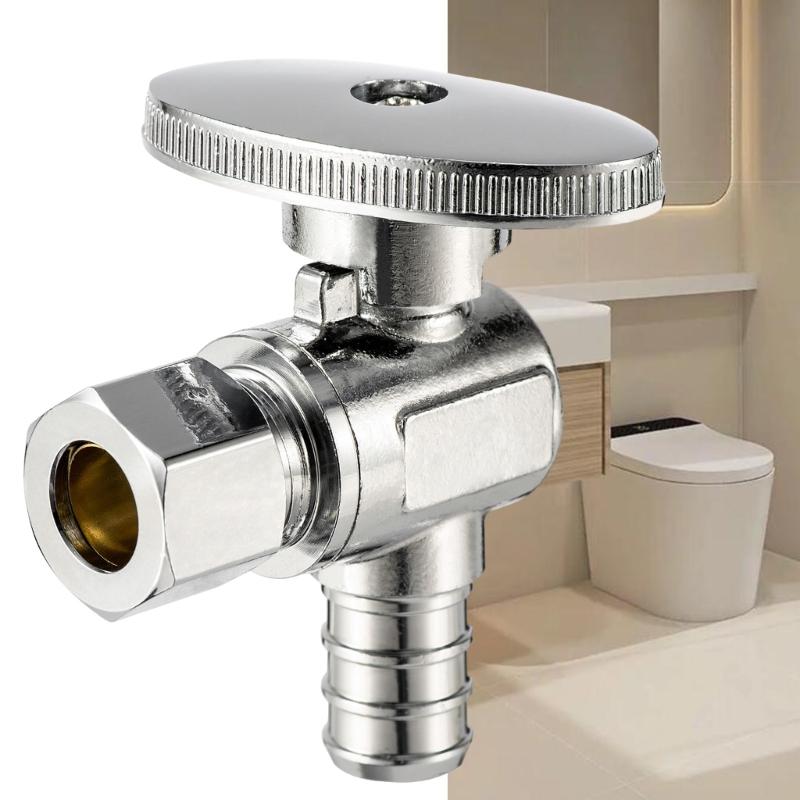 Angle Stop Valves Replacement Faucet Valves Compression Outlet Angle Globe Valves for Toilet Bathroom Kitchen Enduring