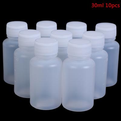 10Pcs 30Ml Flüssigkeit Abgabe Flasche Transluzenten Probe Flasche Flüssigkeit Flasche