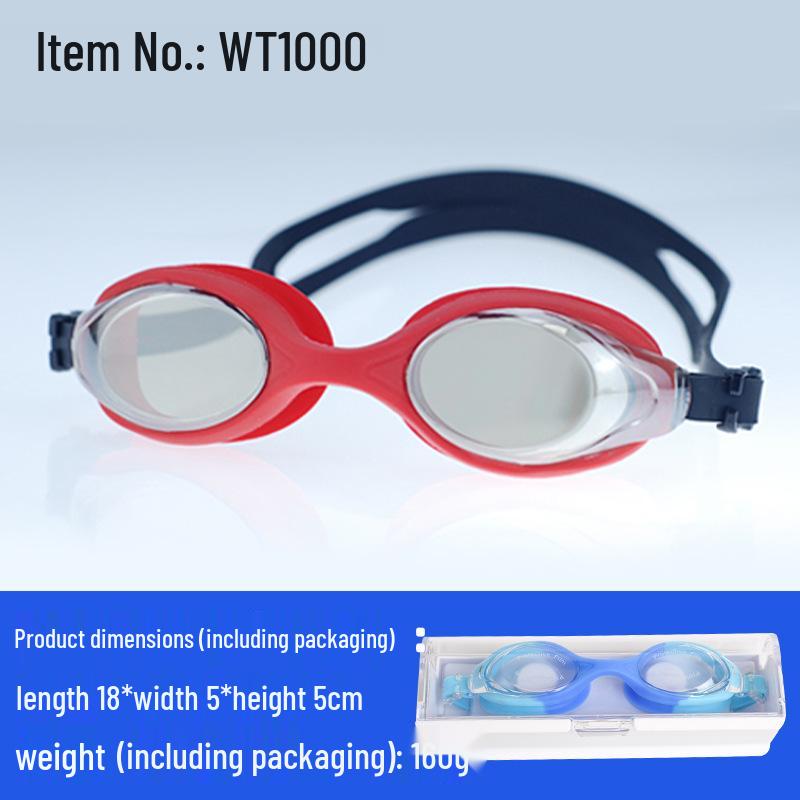 Kids' Anti-Fog High-Definition Swim Goggles with Flat Lens - Boys & Girls Diving Goggles