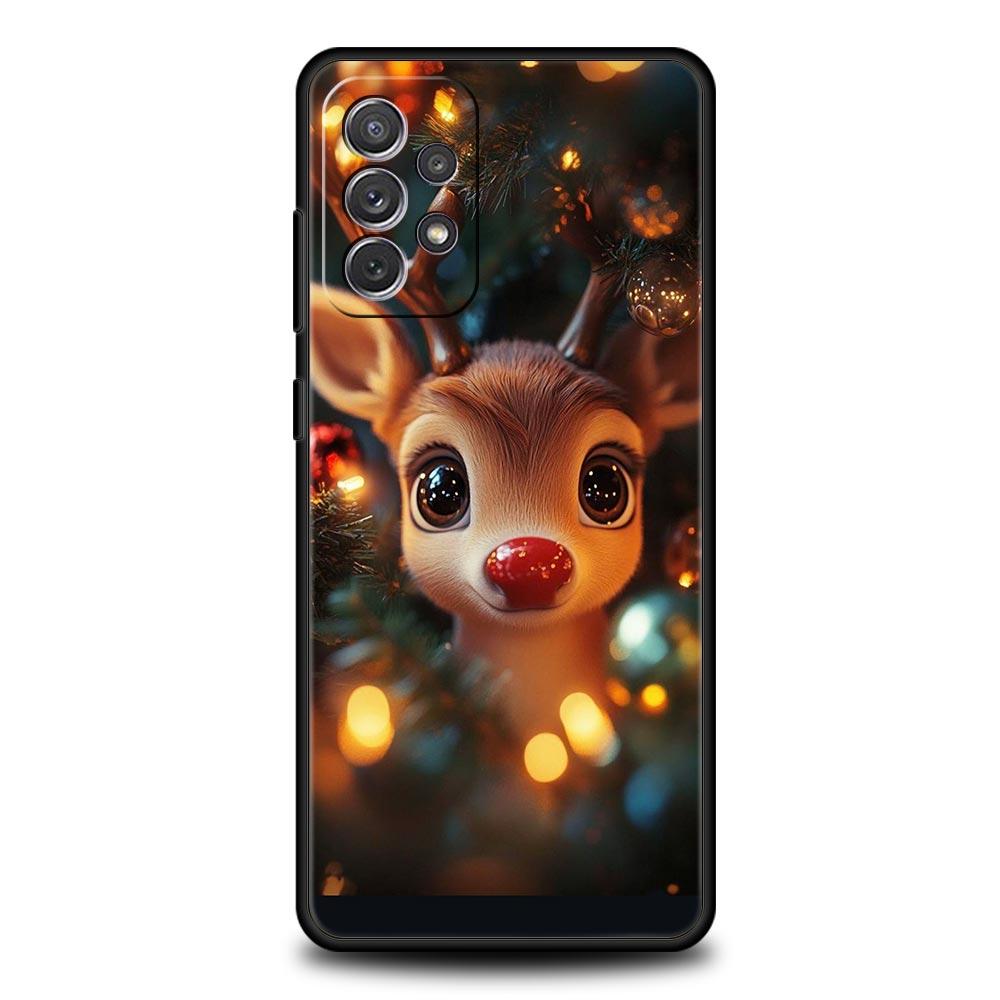 Cartoon Animal Deer Phone Case for Samsung Galaxy A55 A35 A15 A14 A13 A25 A54 A51 A71 A72 A73 A32 A52 A41 5G Soft TPU Shell Bags