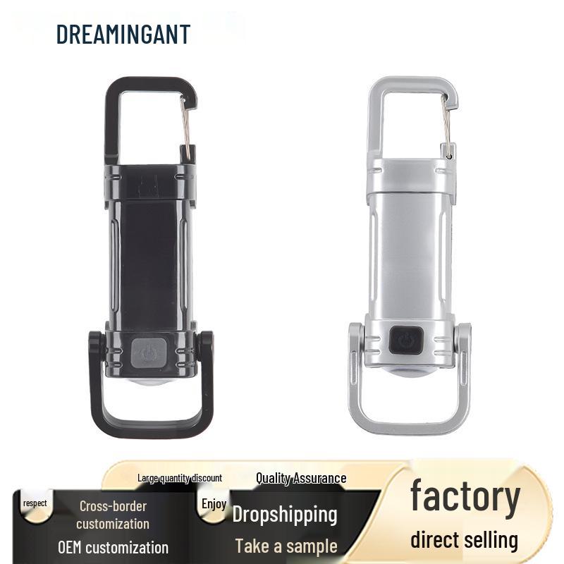 Mini Pocket LED Keychain Flashlight with Hook – High-Intensity Outdoor Floodlight