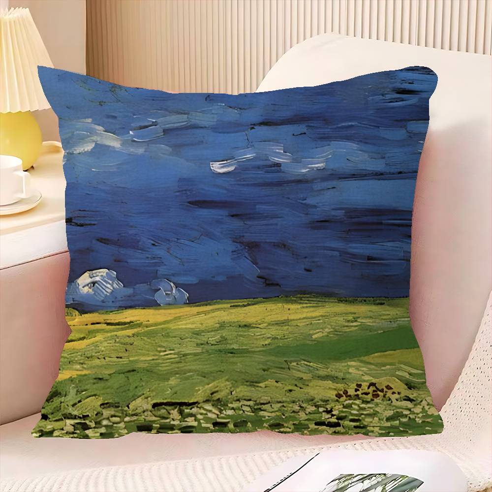 Van Gogh Oil Painting Pillowcases Home Bedding Decorative Pillow Cover Wedding Super Soft Pillow Case