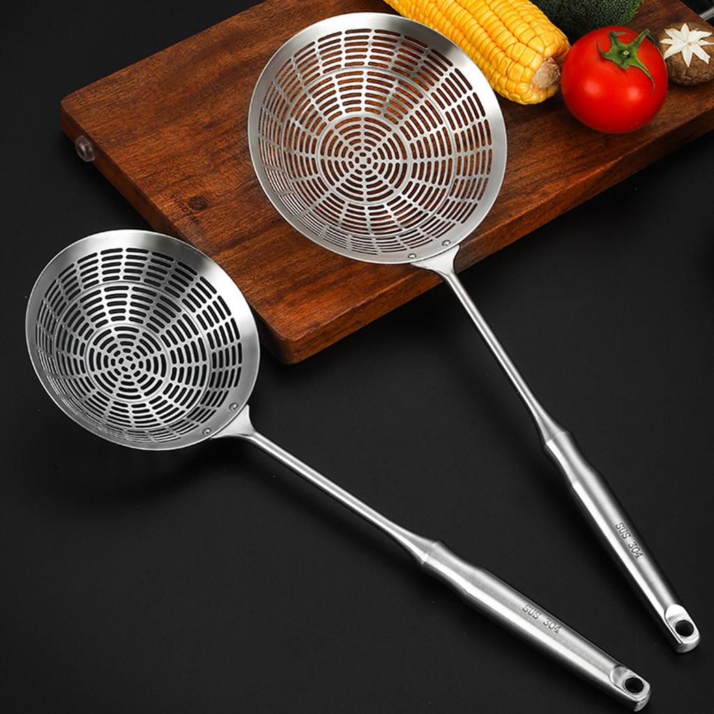Premium 304 Nonrust Steel Slotted Spoon Strainer Cooking Skimmers Tool Perfect For Hot Pot Noodles And Deep Fryers Use