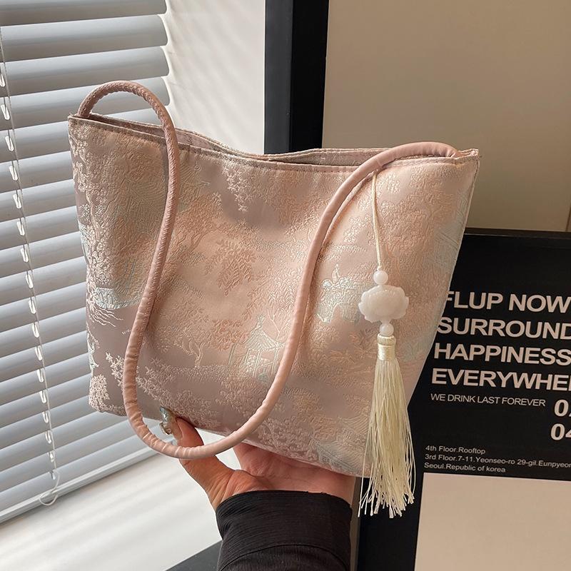 High-End Nische Ein-Schulter Bucket Bag für Damen Sommer Neu Trendig und Modisch Modische und Vielseitige Schultertasche