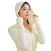 Women Summer Slim Fit Sun Protection Jacket Ice Silk Cooling UV Top Lightweight Breathable Outdoor Sunscreen