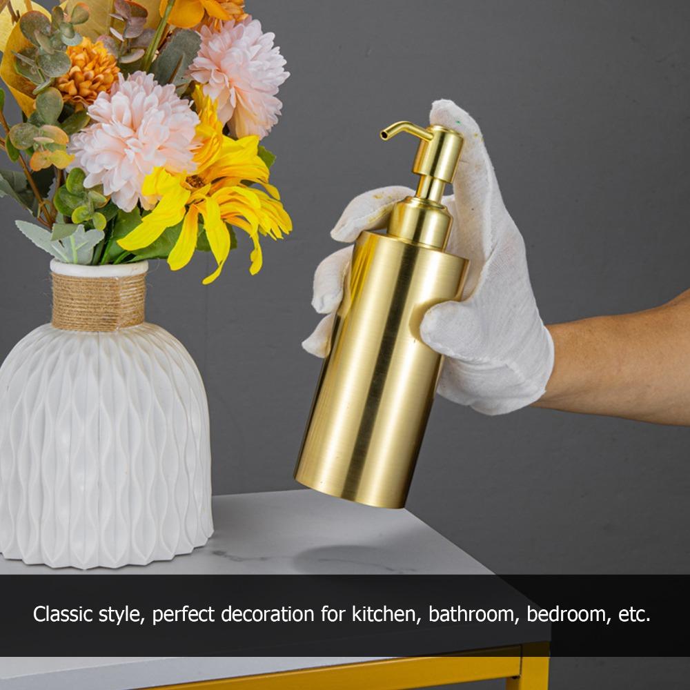 Gold Lotion Bottle 260ml Capacity Shampoo Dispenser Liquid Soap Dispenser Bathroom Kitchen Hotel