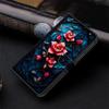 SE 2025 i17e/17Pro Relief Flower Phone Case for iPhone 17 Pro Max iPhone16 15 14 Pro Plus Fundas Wallet Leather Cover Phone Case