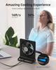 2026 New Upgrade USB Fan, Strong Wind Ultra Quiet Small Desk Fan 220° Tilt Folding 3 Speeds Adjustable USB-C Corded Powere