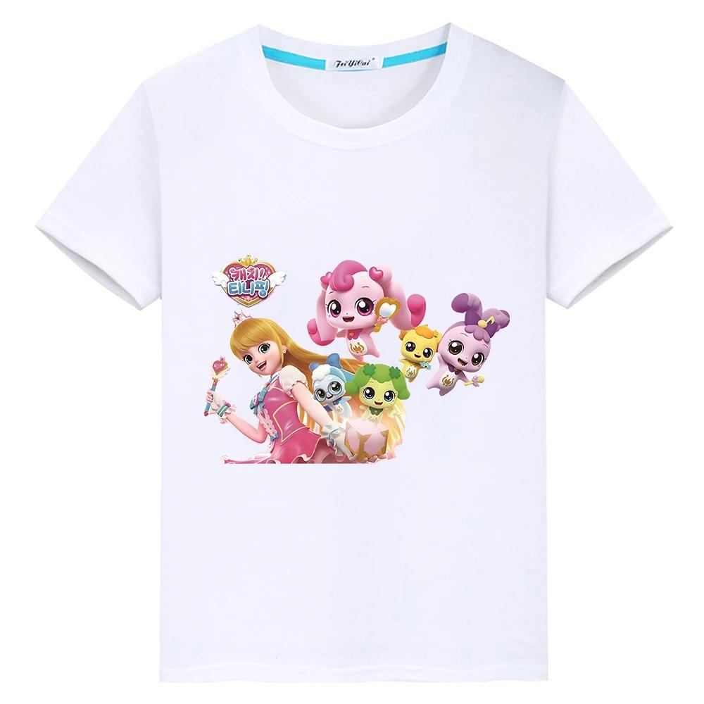 Teenie Ping Cute T-shirt Kids Clothes 100%Cotton Casual Tops Anime Short Tees Y2k Boy Girl Clothes Summer Kawaii Children Clothing